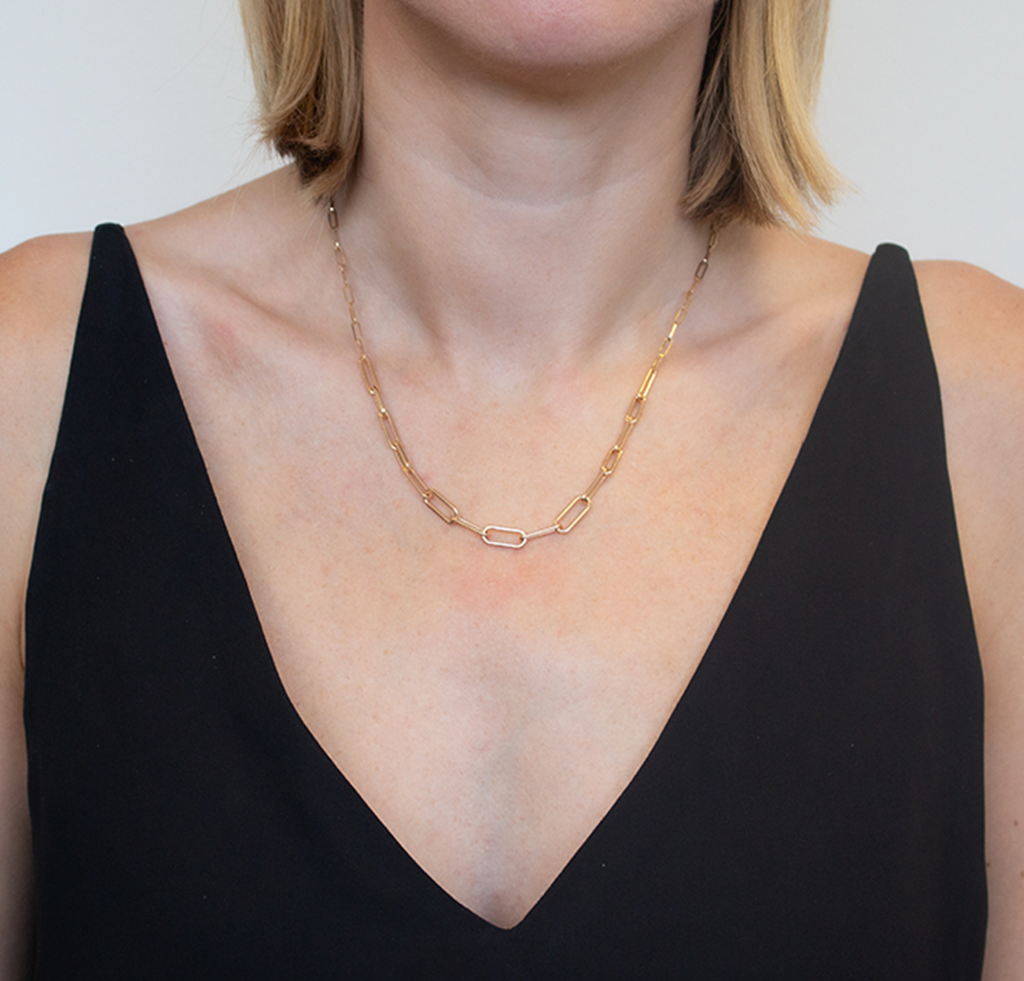 Paperclip Plain Link Necklace