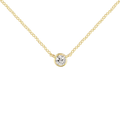 Single Diamond Pendant Necklace