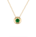 Single Emerald Pendant Necklace