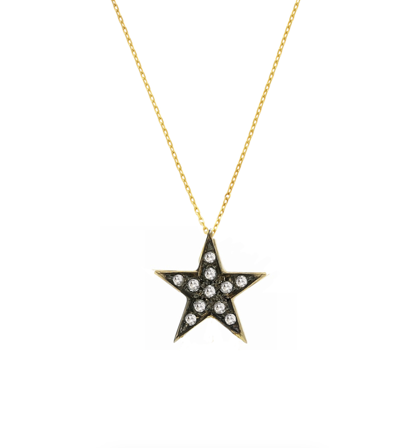 Small Diamond Star Pendant Necklace