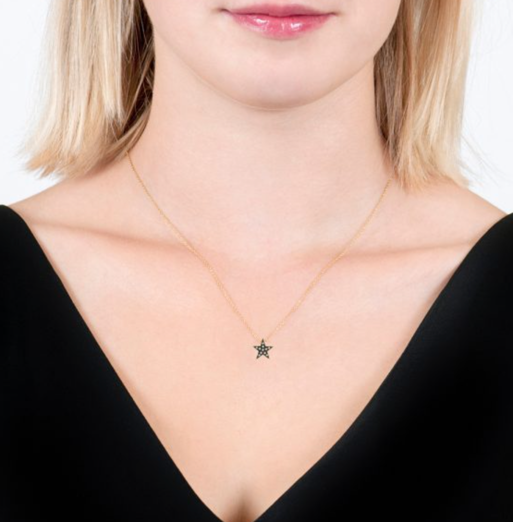 Small Diamond Star Pendant Necklace